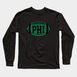 PHI Retro Football - Black Long Sleeve T-Shirt